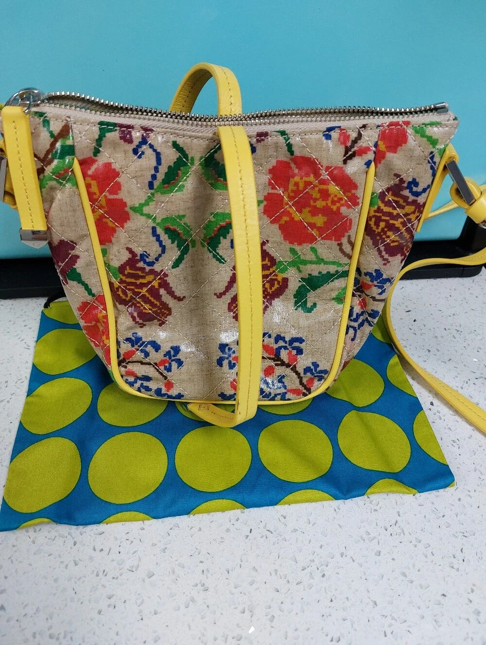 Vera Bradley Mini Fenwick Hobo Glossy Folkloric NWT